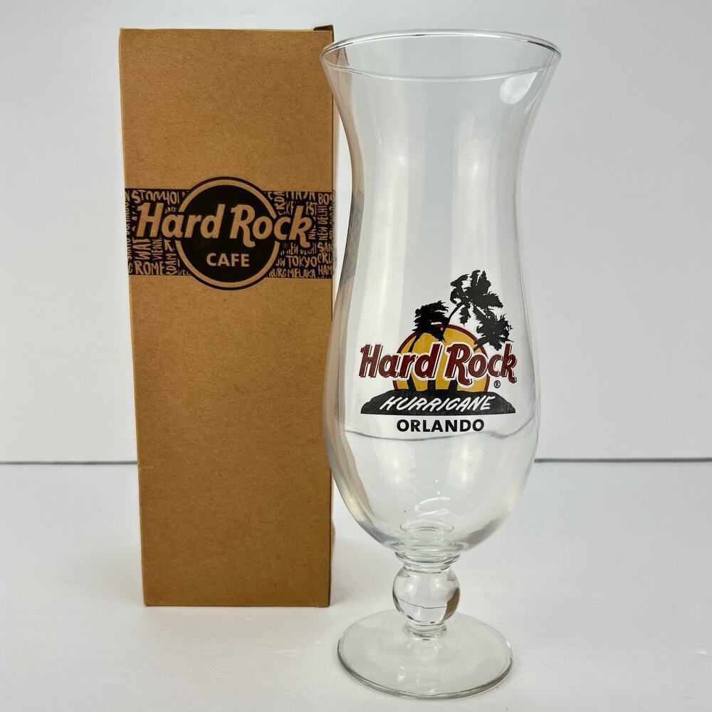 NIB Hard Rock Cafe ORLANDO Hurricane Glass 10" COLLECTABLE‎ Memorabilia